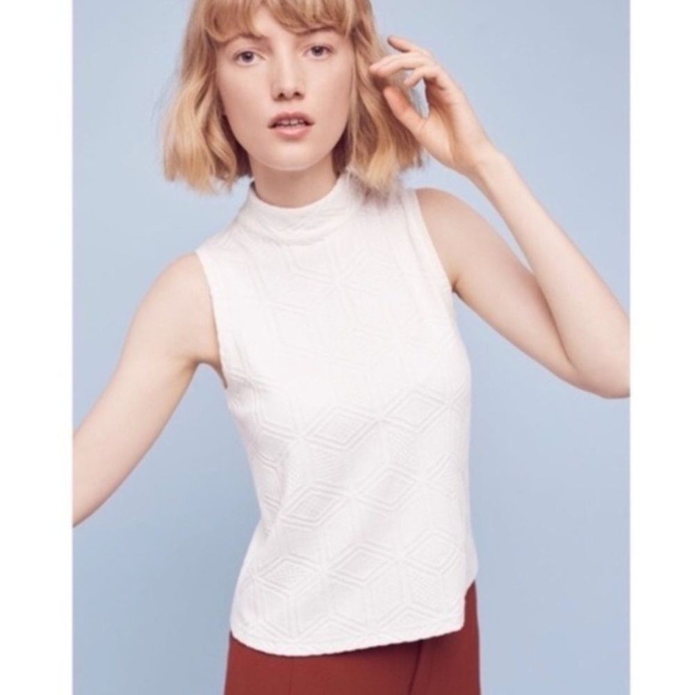 NWT Anthropologie Poststamp Mock Neck Sleeveless